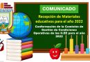 REGISTRO DE COMISIÓN DE REPECIÓN DE MATERIALES EDUCATIVOS 2022
