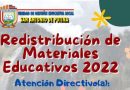ATENCION: REDISTRIBUCION DE MATERIALES EDUCATIVOS