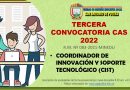 RESULTADO FINAL DE HOJA DE VIDA: TERCERA CONVOCATORIA CAS N° 020-2022 DE UN(A) COORDINADOR(A) DE INOVACIÓN Y SOPORTE TECNOLOGICO – CIST