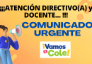 ATENCIÓN: COMUNICADO URGENTE – Docente Contratado y Personal CAS 1057