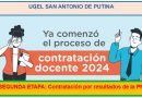 CRONOGRAMA Y PLAZAS VACANTES PARA EL PROCESO DE CONTRATO DOCENTE 2024 – UGEL SAN ANTONIO DE PUTINA – ETAPA 2-ETAPA3