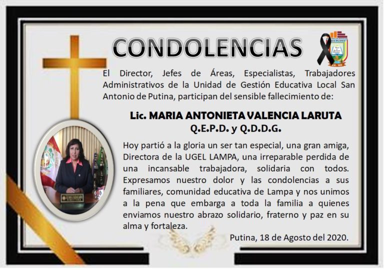 condolencias