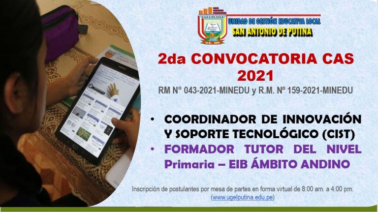 2da convocatoria CAS 2021