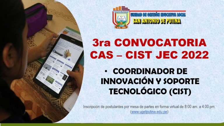 3RA CONVOCATORIA CIST 2022