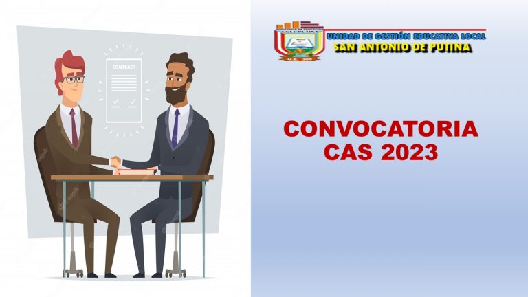 CONVOCATORIA CAS 2023