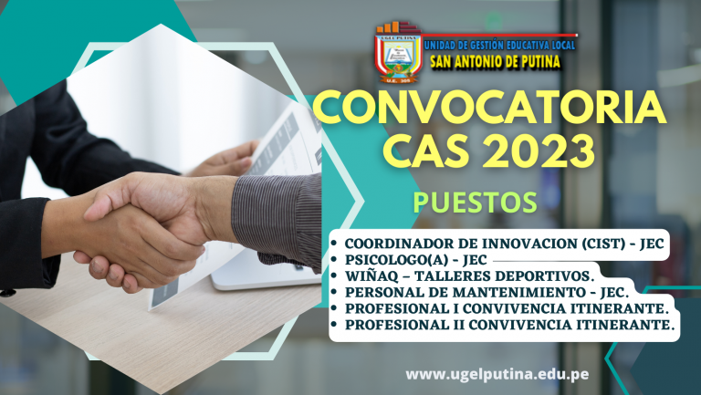 CONVOCATORIA CAS 2023