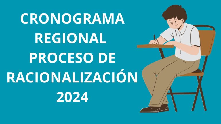 CRONOGRAMA REGIONAL PROCESO DE RACIONALIZACIÓN 2024