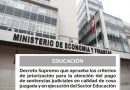 SENTENCIAS JUDICIALES EN CALIDAD DE COSA JUZGADA Y EN EJECUCIÓN – SECTOR EDUCACION