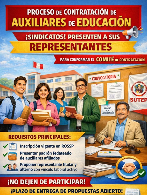 AUXILIARES DE EDUCACION - COMUNICADO